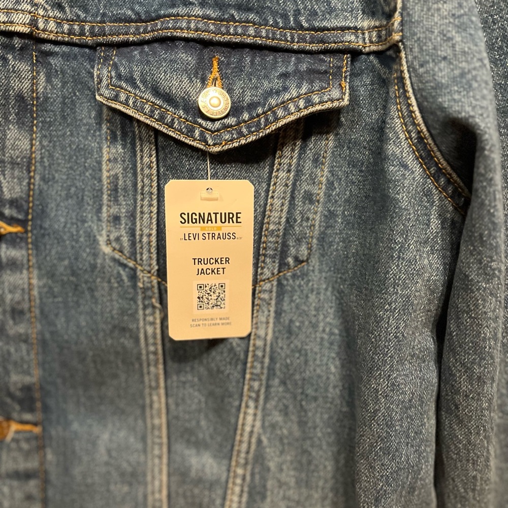 Levi Strauss Trucker Jacket, Medium Wash, Size XXL, Brand New with tags! - Picture 2 of 5